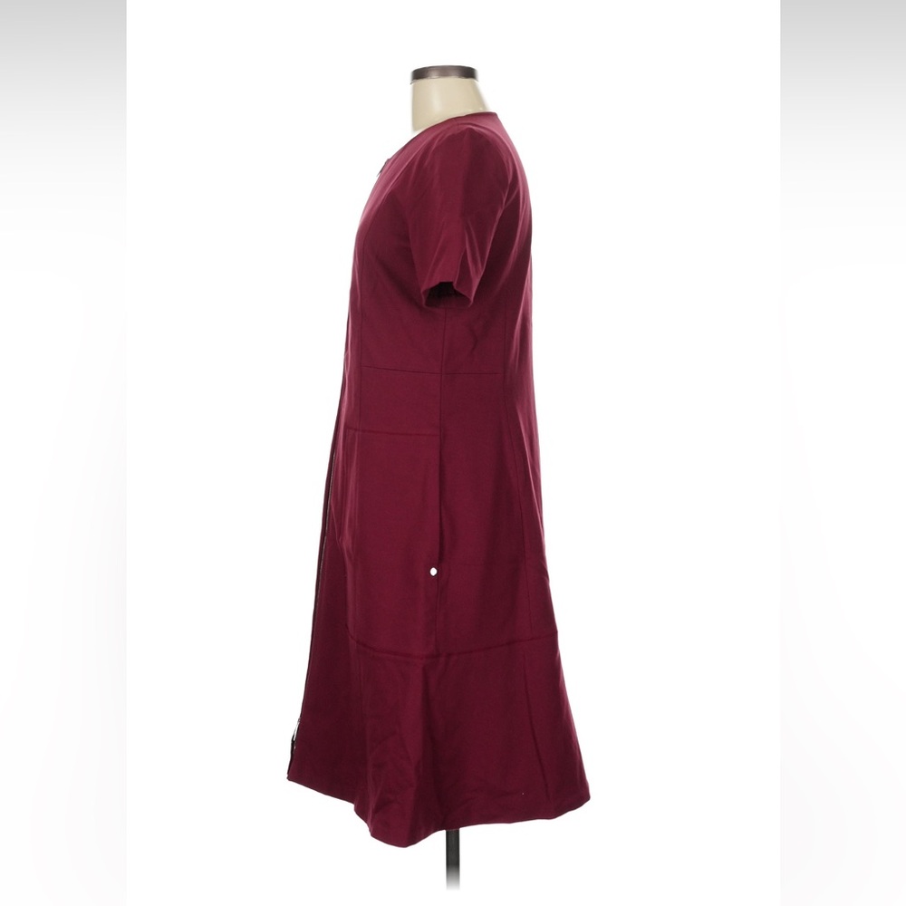 LAFAYETTE 148 Maroon Ponte Short Sleeve
Stretch Dress Sz 6 B37" W32" pockets - Picture 15 of 15